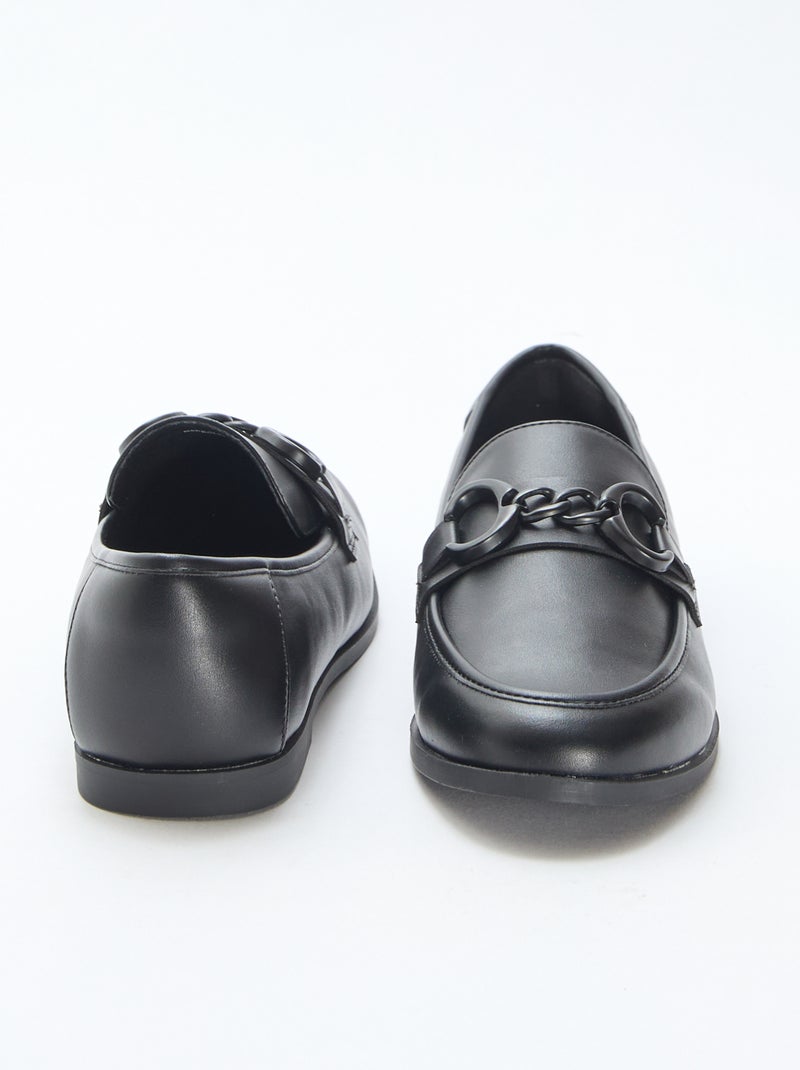 Mocasines con cadena Negro - Kiabi