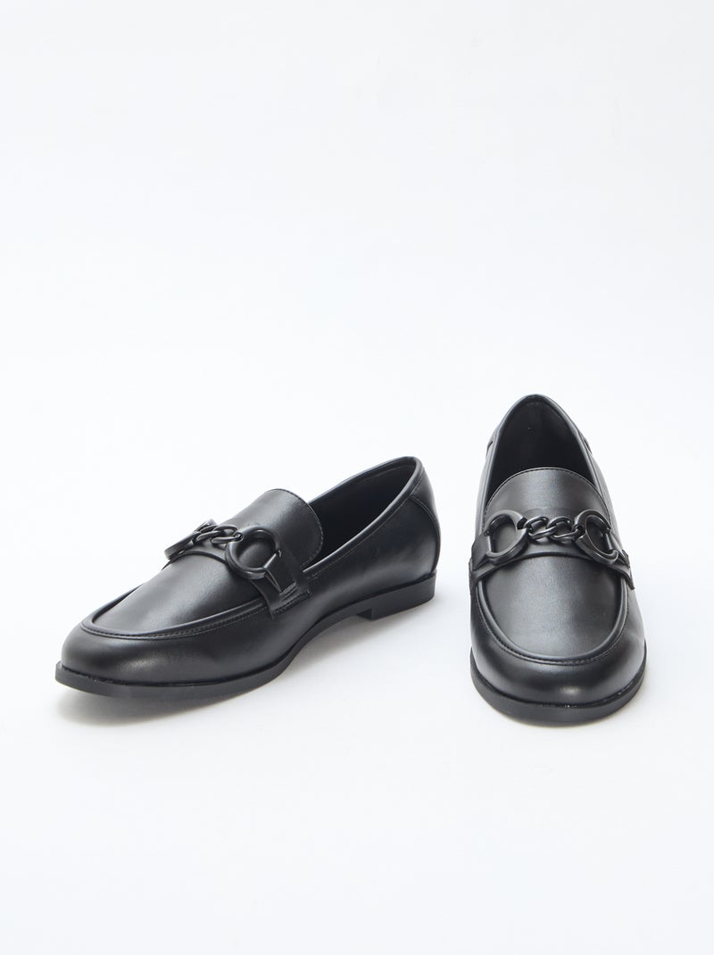 Mocasines con cadena Negro - Kiabi