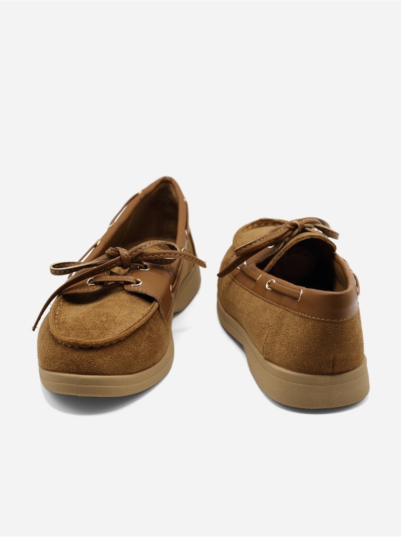 Mocasines con cordones Camel - Kiabi