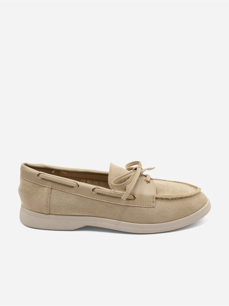 Mocasines con cordones Crema - Kiabi