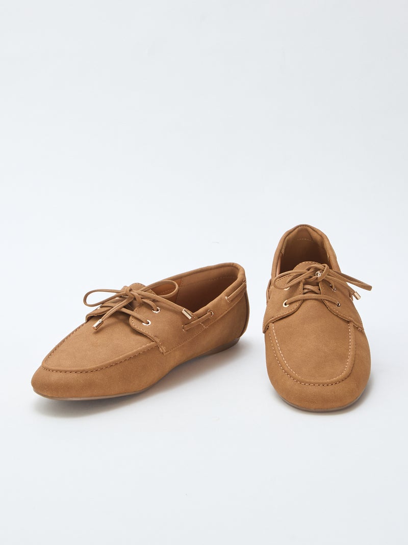 Mocasines con cordones Marron - Kiabi