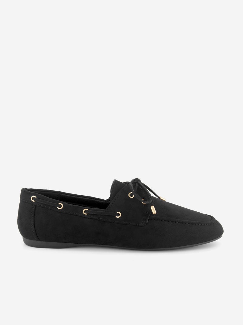 Mocasines con cordones Negro - Kiabi