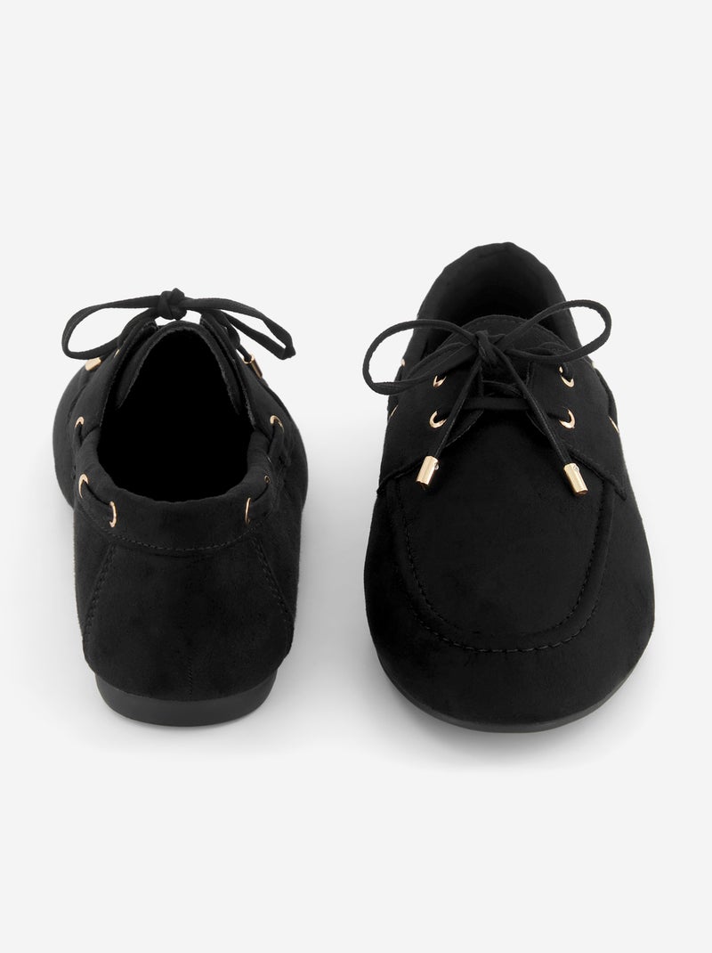 Mocasines con cordones Negro - Kiabi