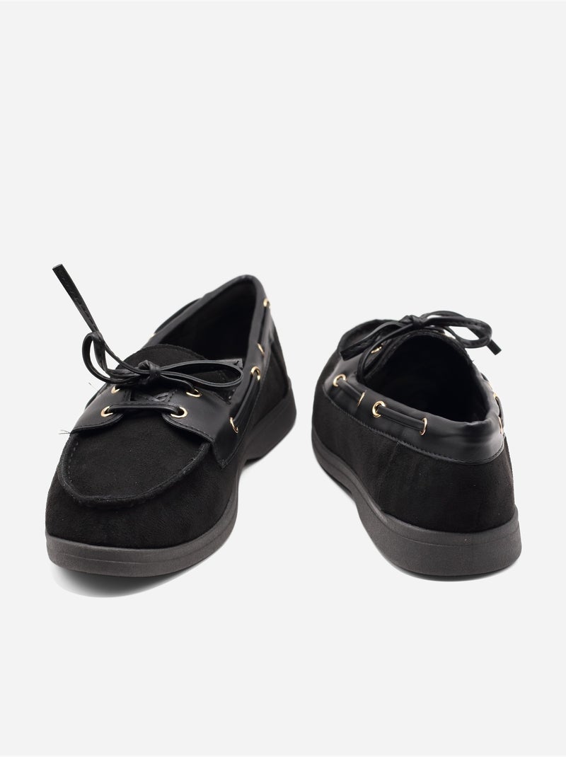 Mocasines con cordones Negro - Kiabi
