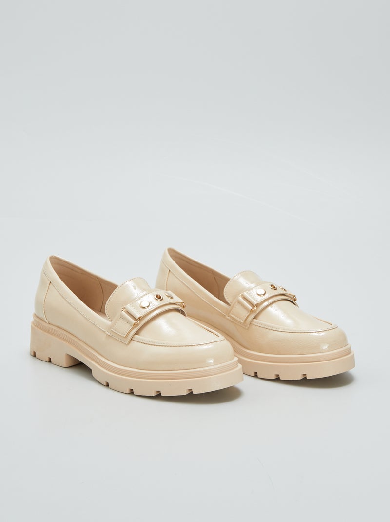 Mocasines con cuña BEIGE - Kiabi