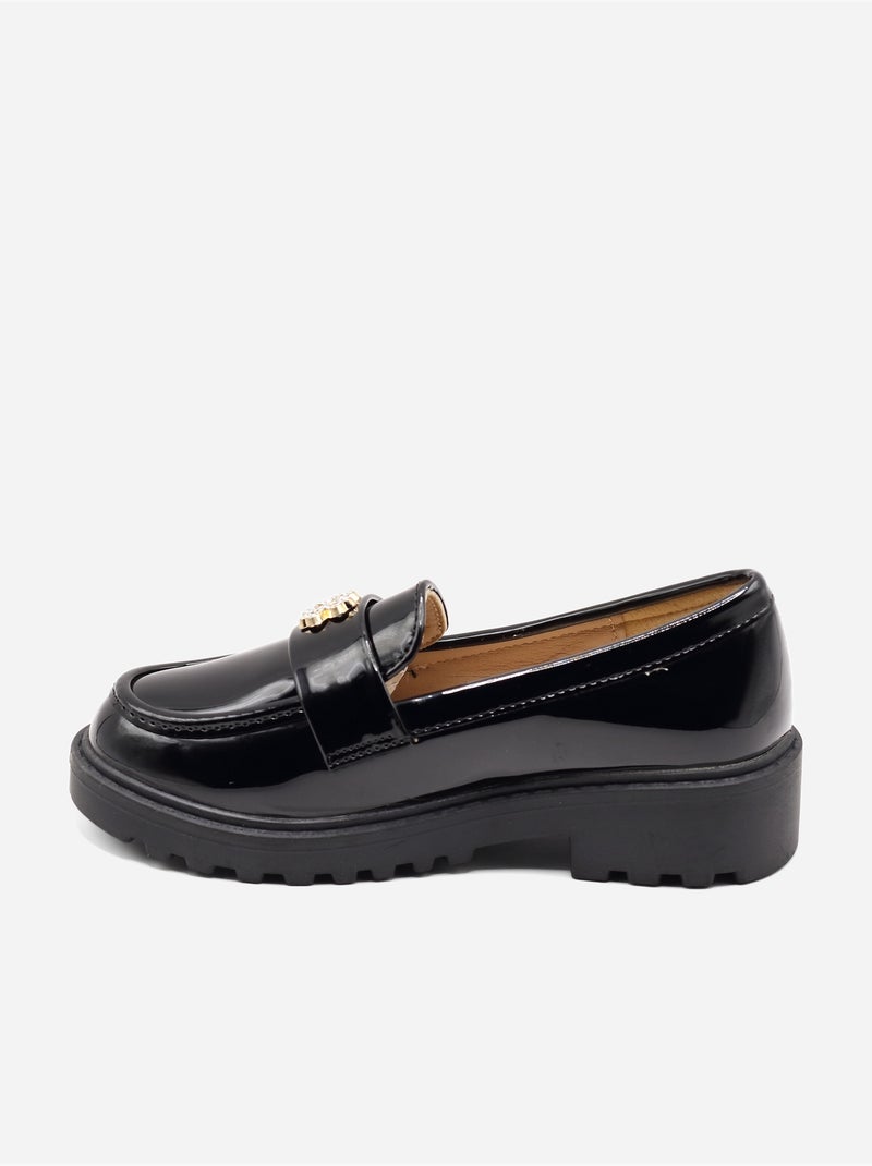 Mocasines con detalles de strass Negro - Kiabi