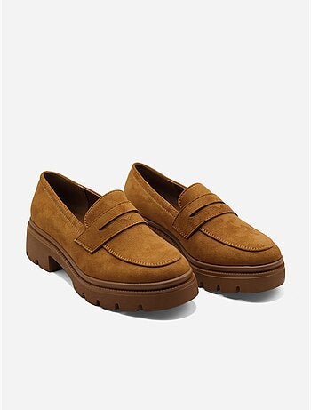 Mocasines con efecto ante
