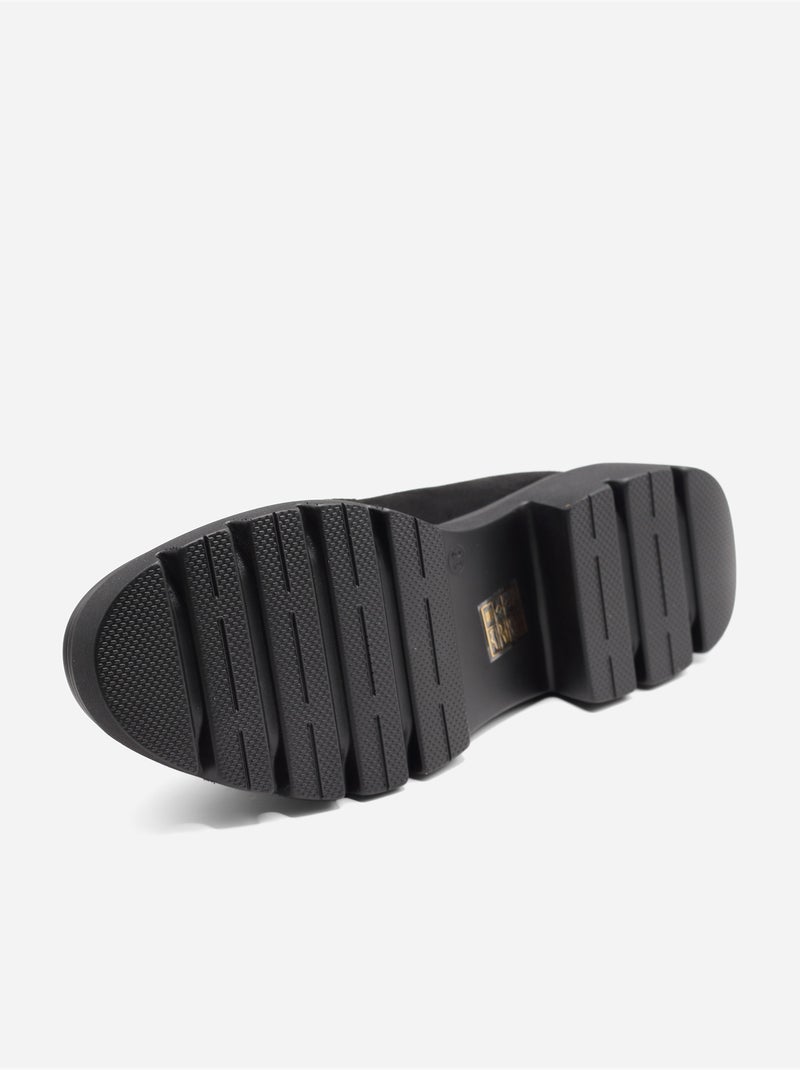 Mocasines con efecto ante Negro - Kiabi