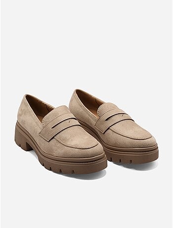 Mocasines con efecto ante