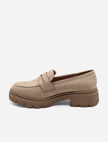 Mocasines con efecto ante