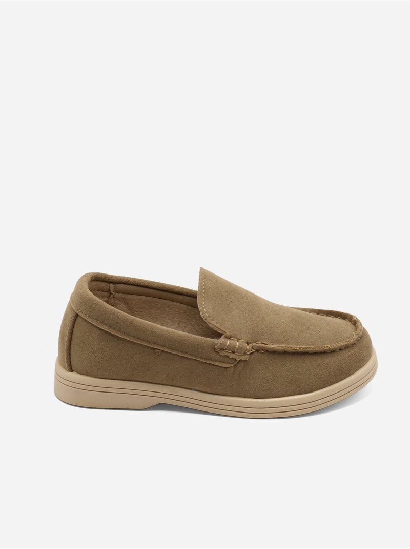 Mocasines con efecto ante Taupe - Kiabi