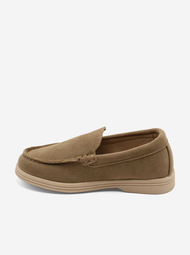 Mocasines con efecto ante Taupe - Kiabi