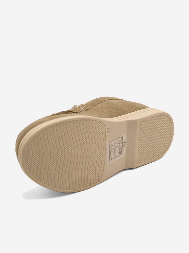 Mocasines con efecto ante Taupe - Kiabi