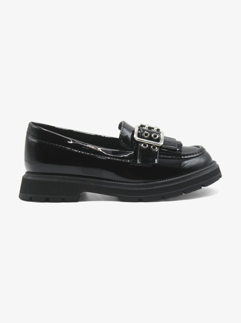 Mocasines con flecos Negro - Kiabi