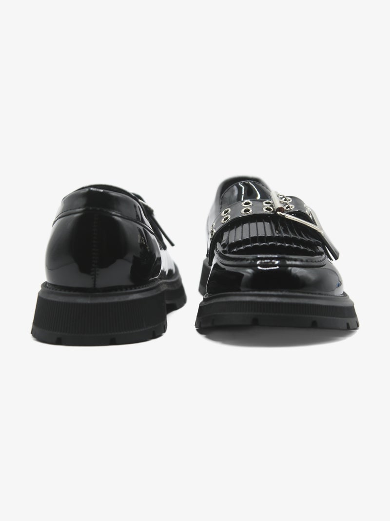 Mocasines con flecos Negro - Kiabi