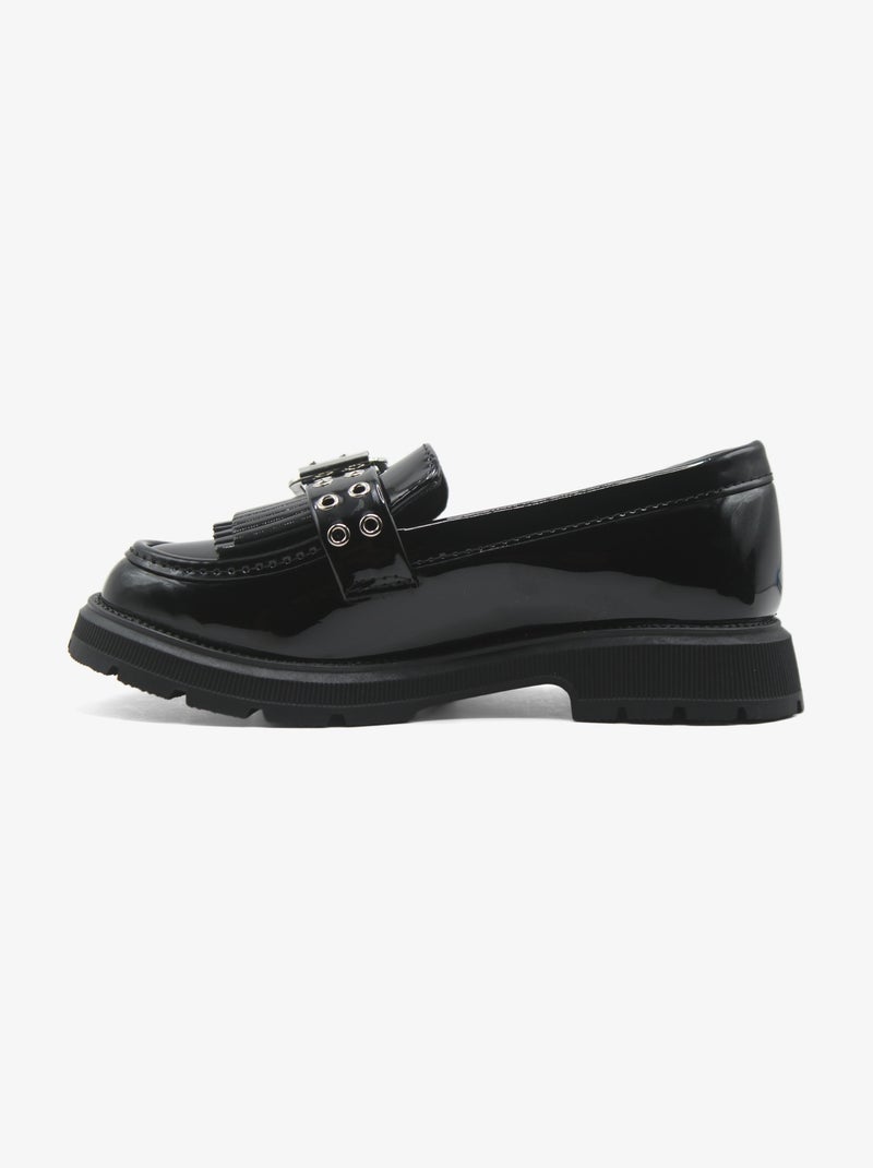 Mocasines con flecos Negro - Kiabi