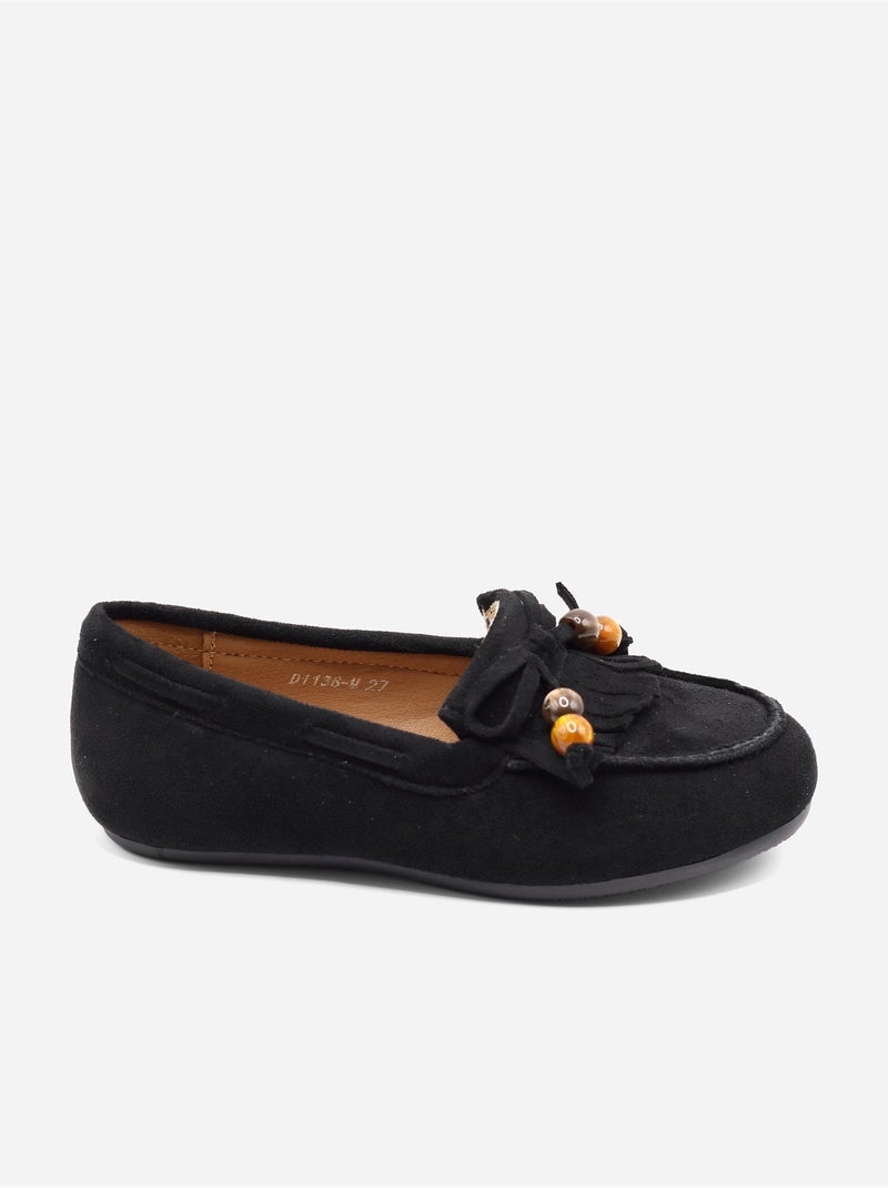 Mocasines con flecos Negro - Kiabi