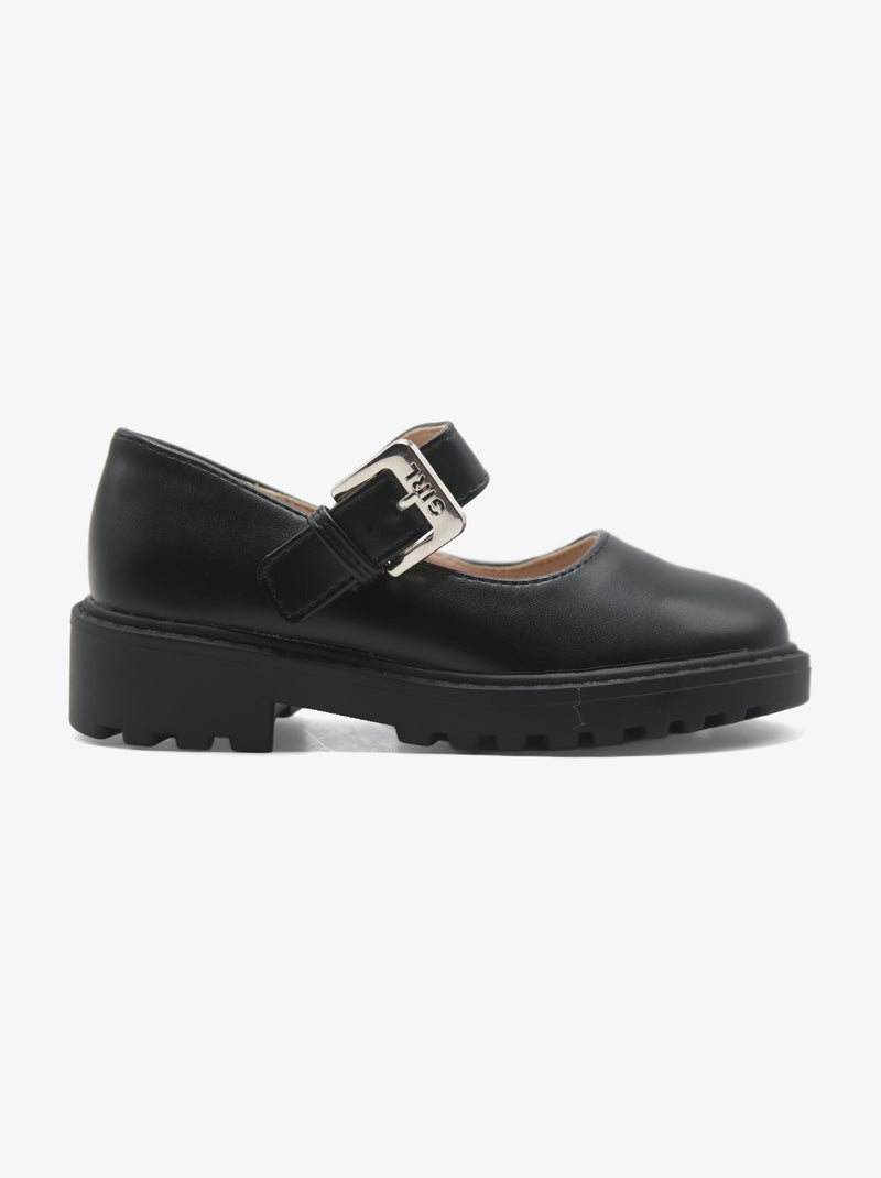 Mocasines con hebilla Negro mate - Kiabi