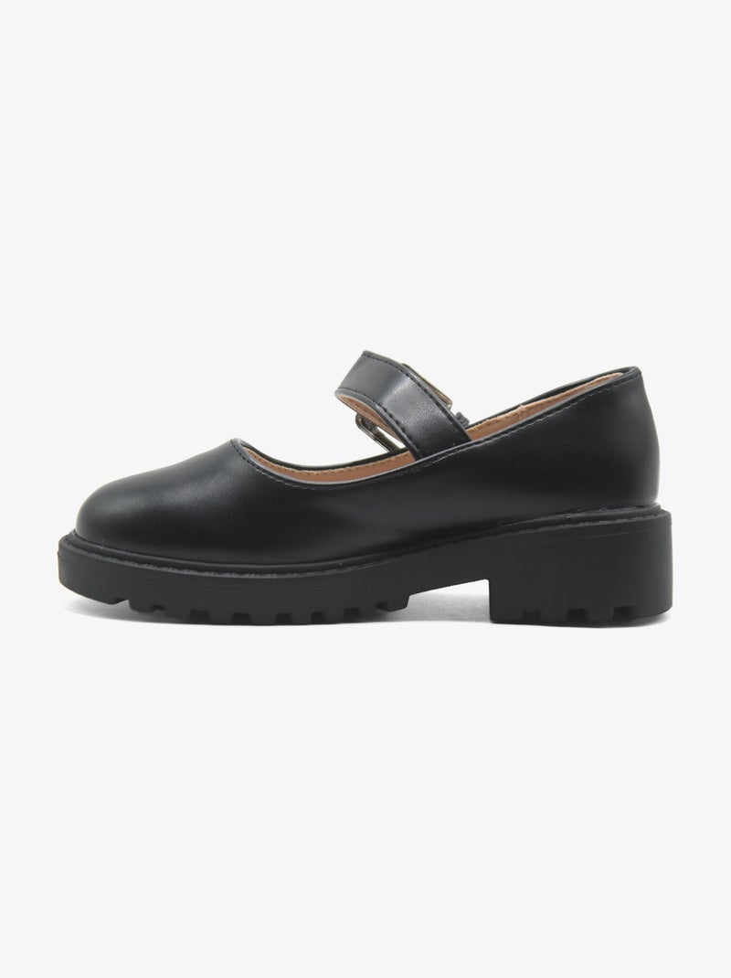 Mocasines con hebilla Negro mate - Kiabi
