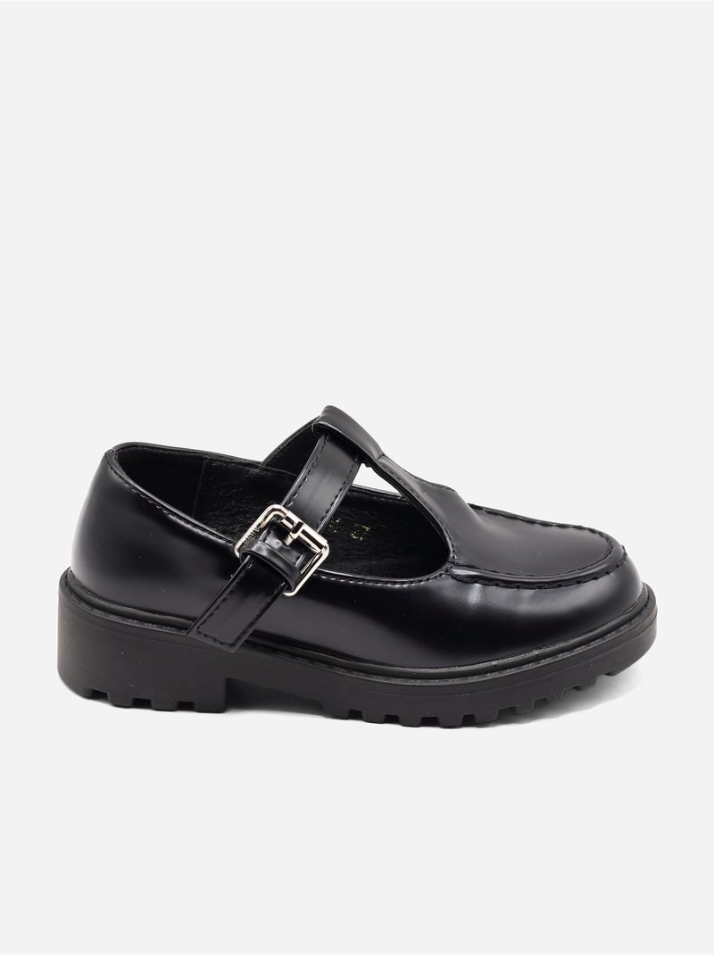 Mocasines con hebilla Negro mate - Kiabi