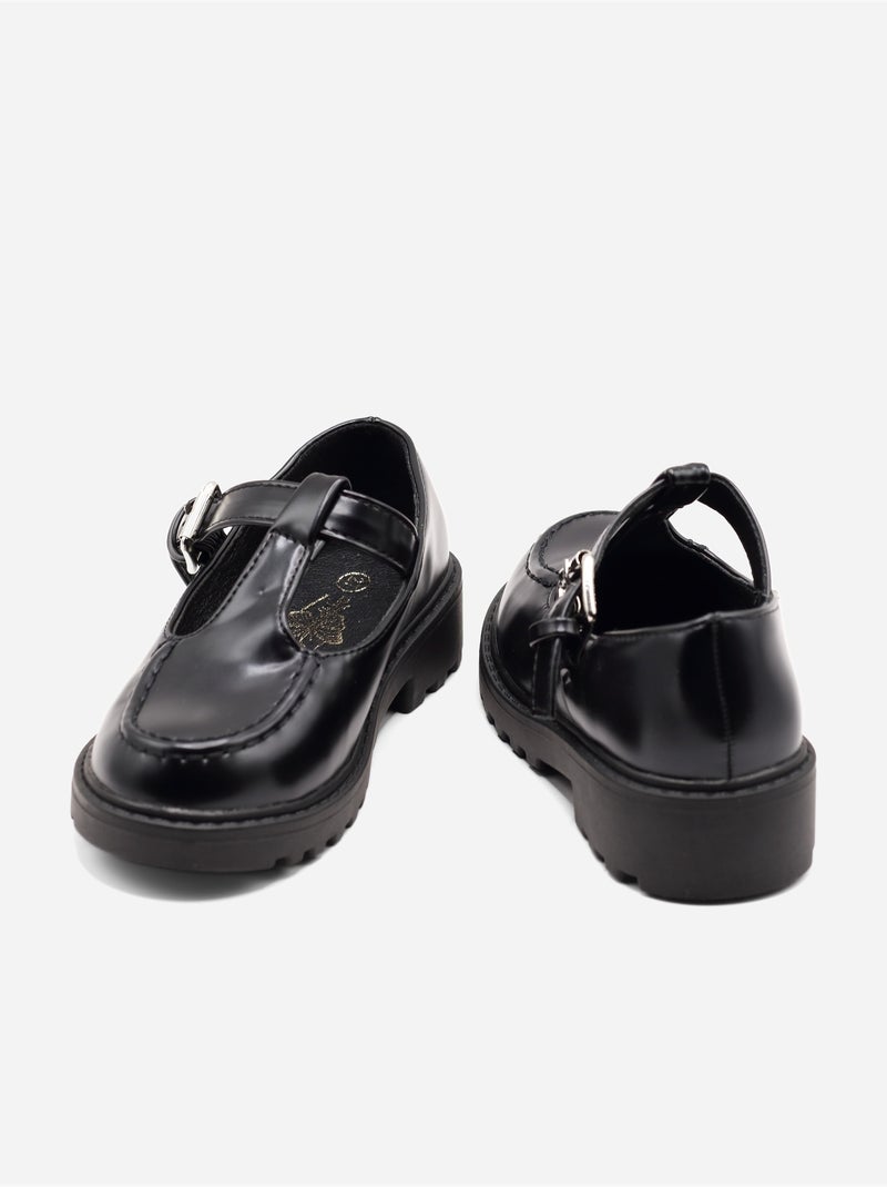 Mocasines con hebilla Negro mate - Kiabi