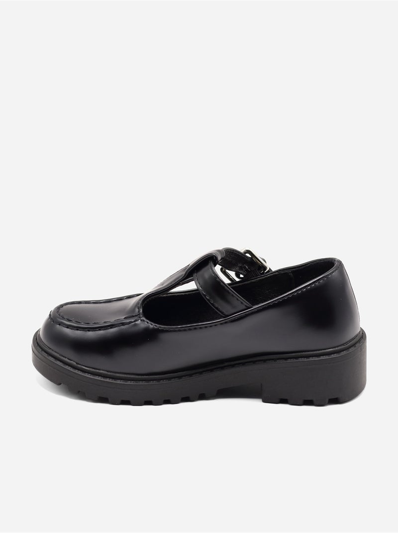 Mocasines con hebilla Negro mate - Kiabi