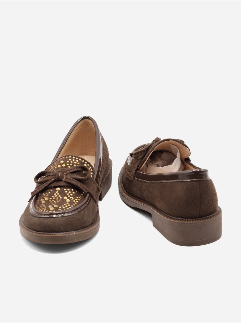 Mocasines con lazos Marrón - Kiabi