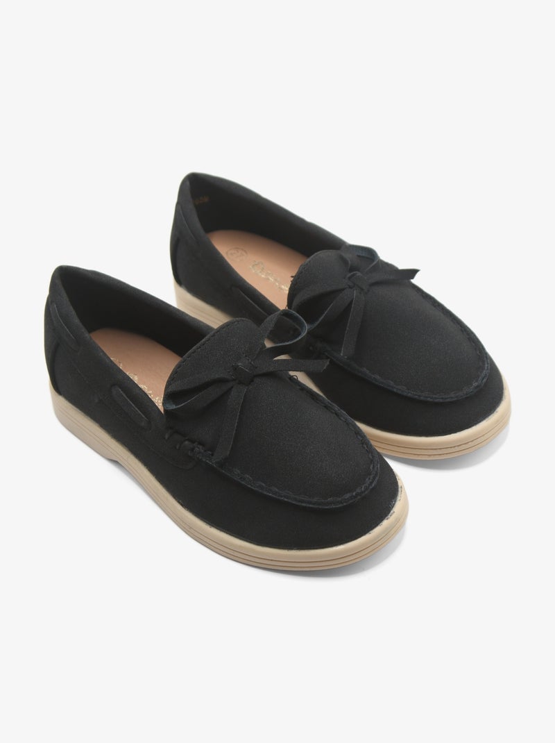 Mocasines con lazos Negro - Kiabi