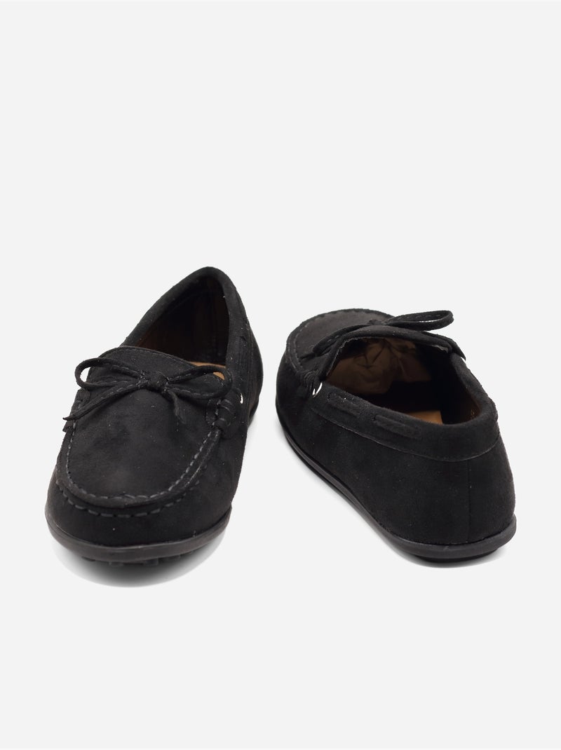 Mocasines con lazos Negro - Kiabi