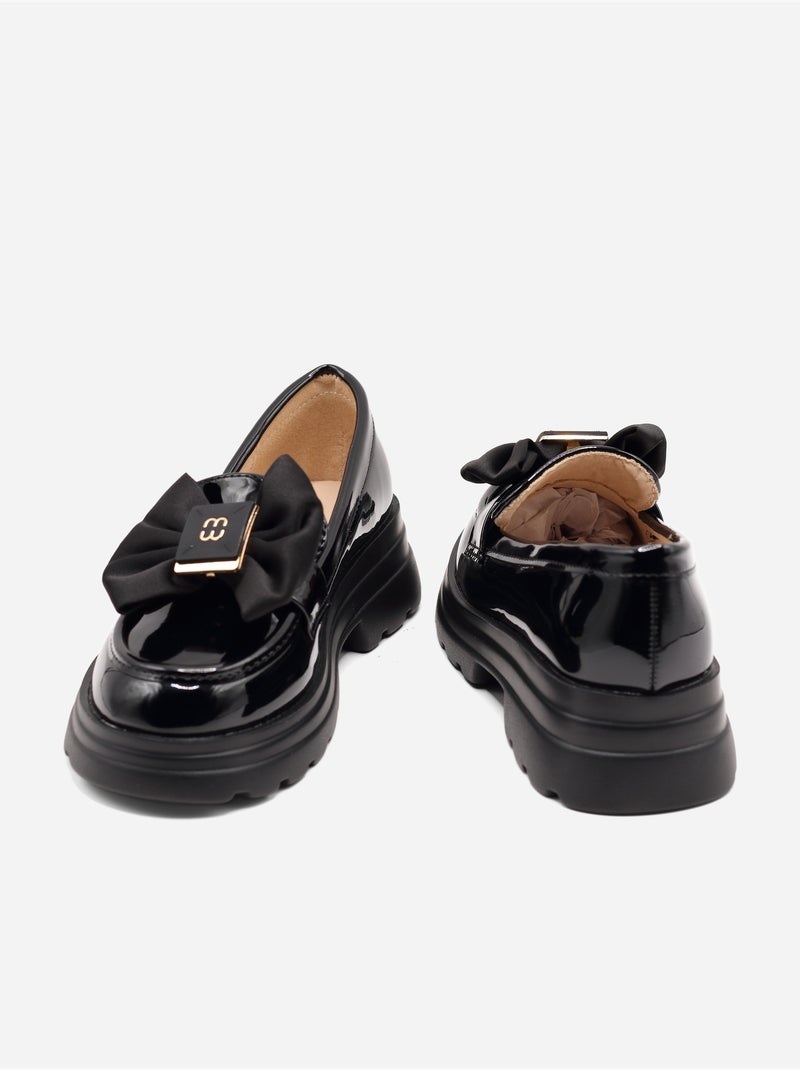 Mocasines con lazos Negro - Kiabi