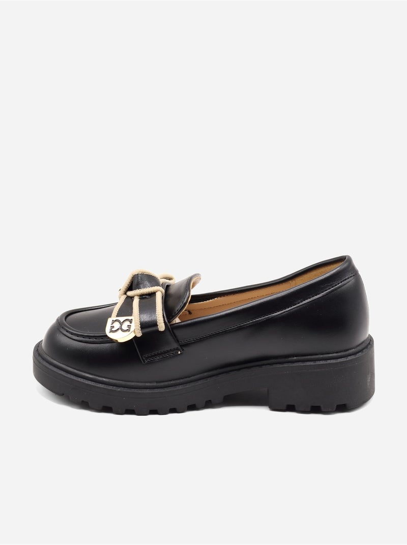 Mocasines con lazos Negro - Kiabi