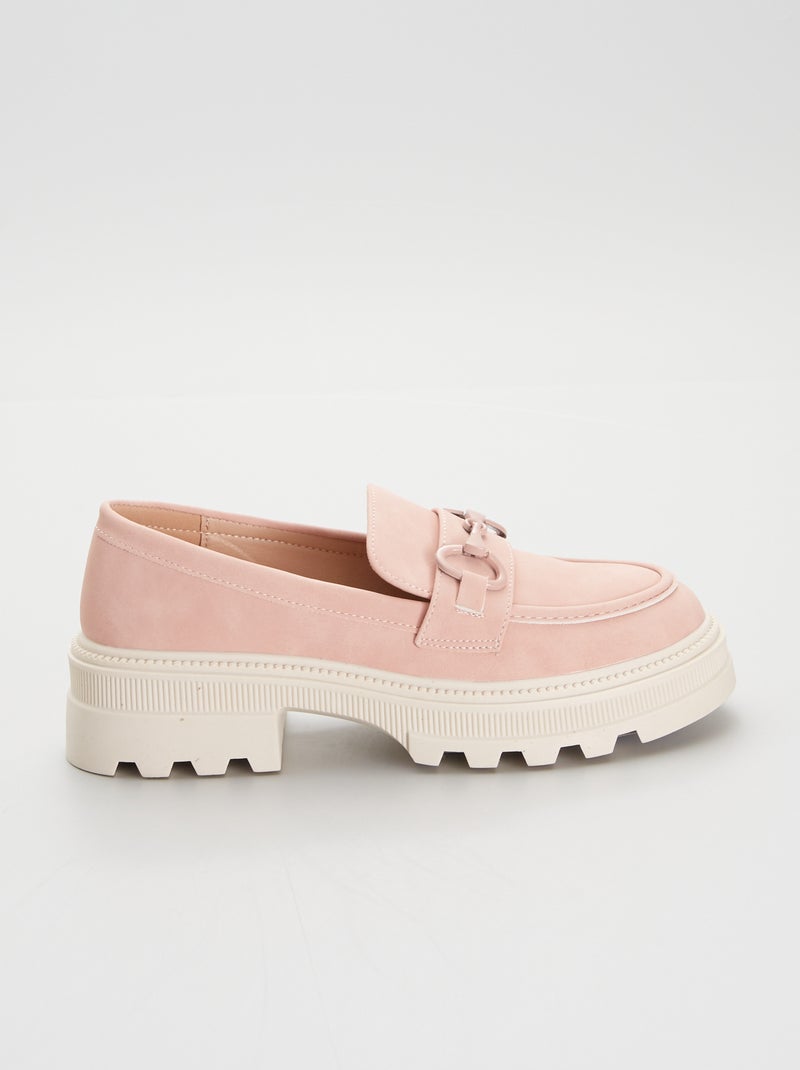 Mocasines con suela dentada ROSA - Kiabi