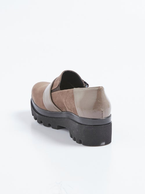 Mocasines con suela elástica y tacos, ancho cómodo - Afibel - Kiabi