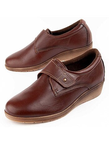 Mocasines Cuña Cuero Purapiel