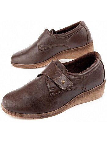 Mocasines Cuña Cuero Purapiel