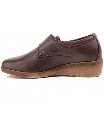 Mocasines Cuña Cuero Purapiel
