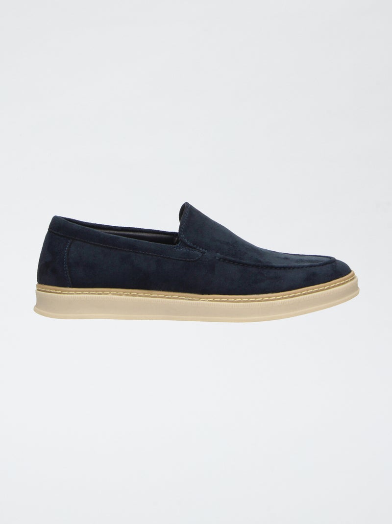 Mocasines de ante sintético Azul - Kiabi