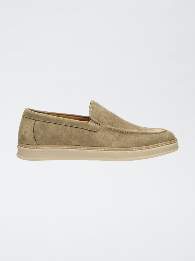Mocasines de ante sintético Beige - Kiabi