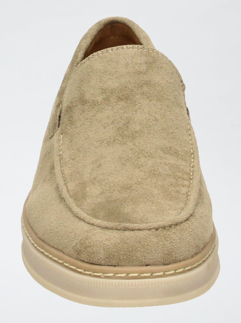 Mocasines de ante sintético Beige - Kiabi