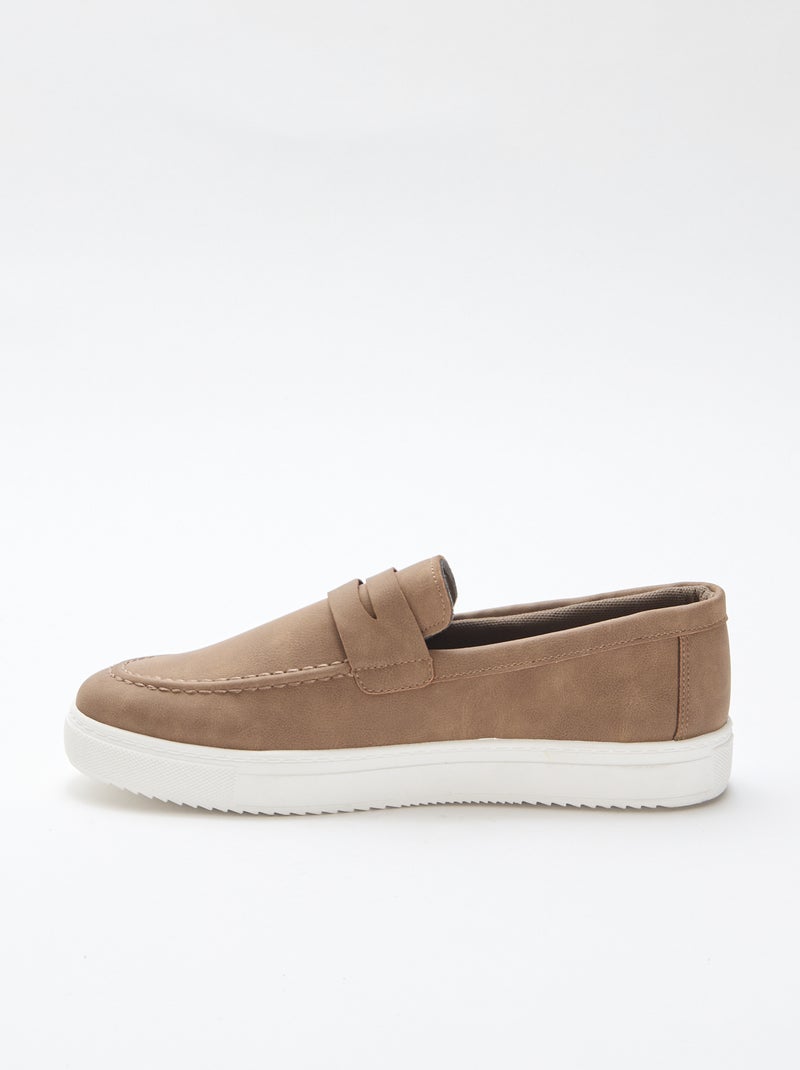 Mocasines de ante sintético Marron - Kiabi