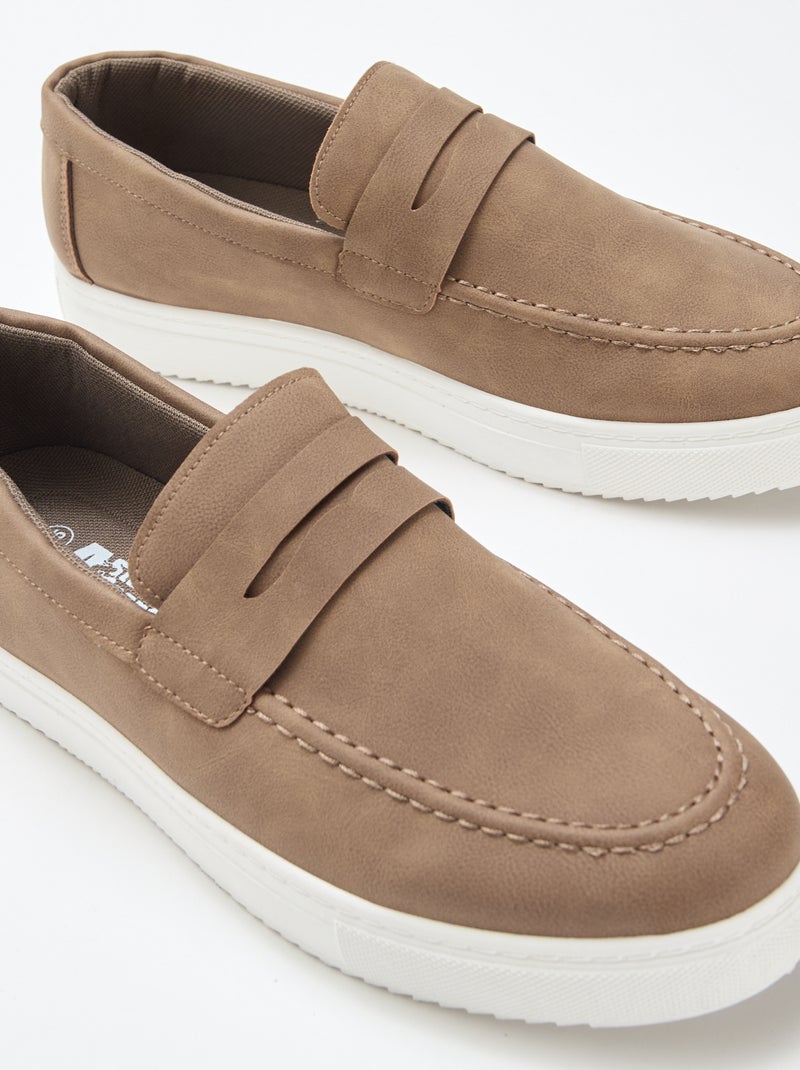 Mocasines de ante sintético Marron - Kiabi