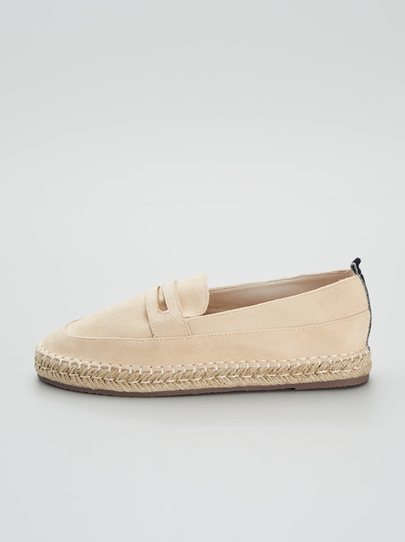 Mocasines de antelina BEIGE - Kiabi
