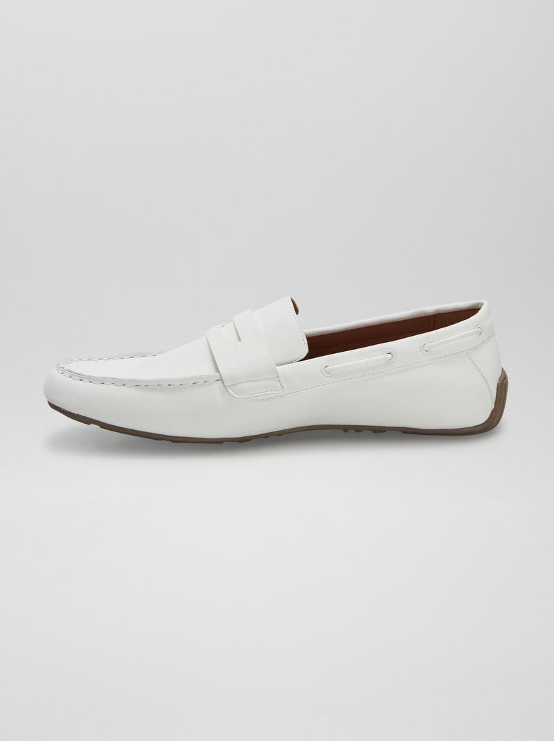 Mocasines de antelina BLANCO - Kiabi