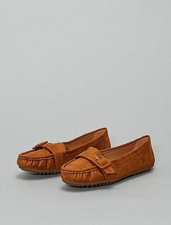 Mocasines de antelina con hebillas - Kiabi