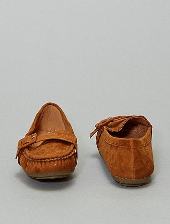 Mocasines de antelina con hebillas - Kiabi