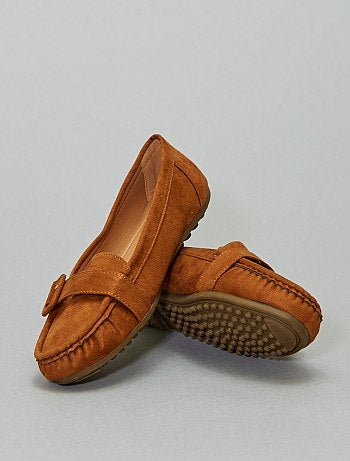 Mocasines de antelina con hebillas - Kiabi