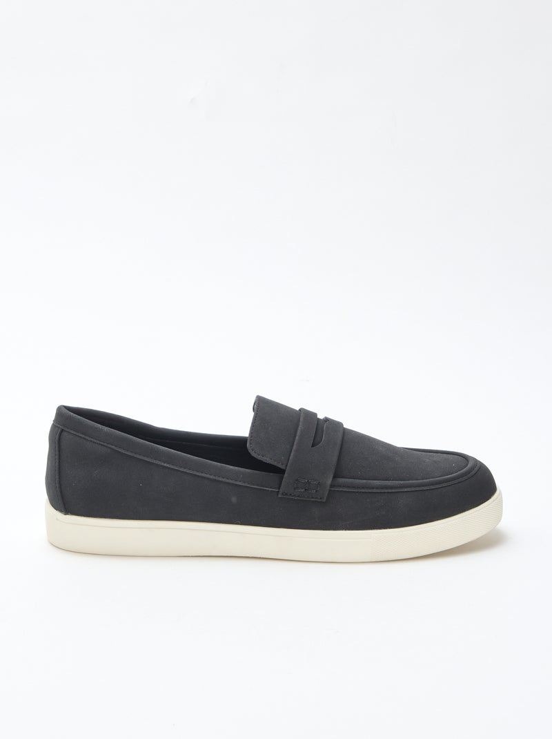 Mocasines de antelina Negro - Kiabi