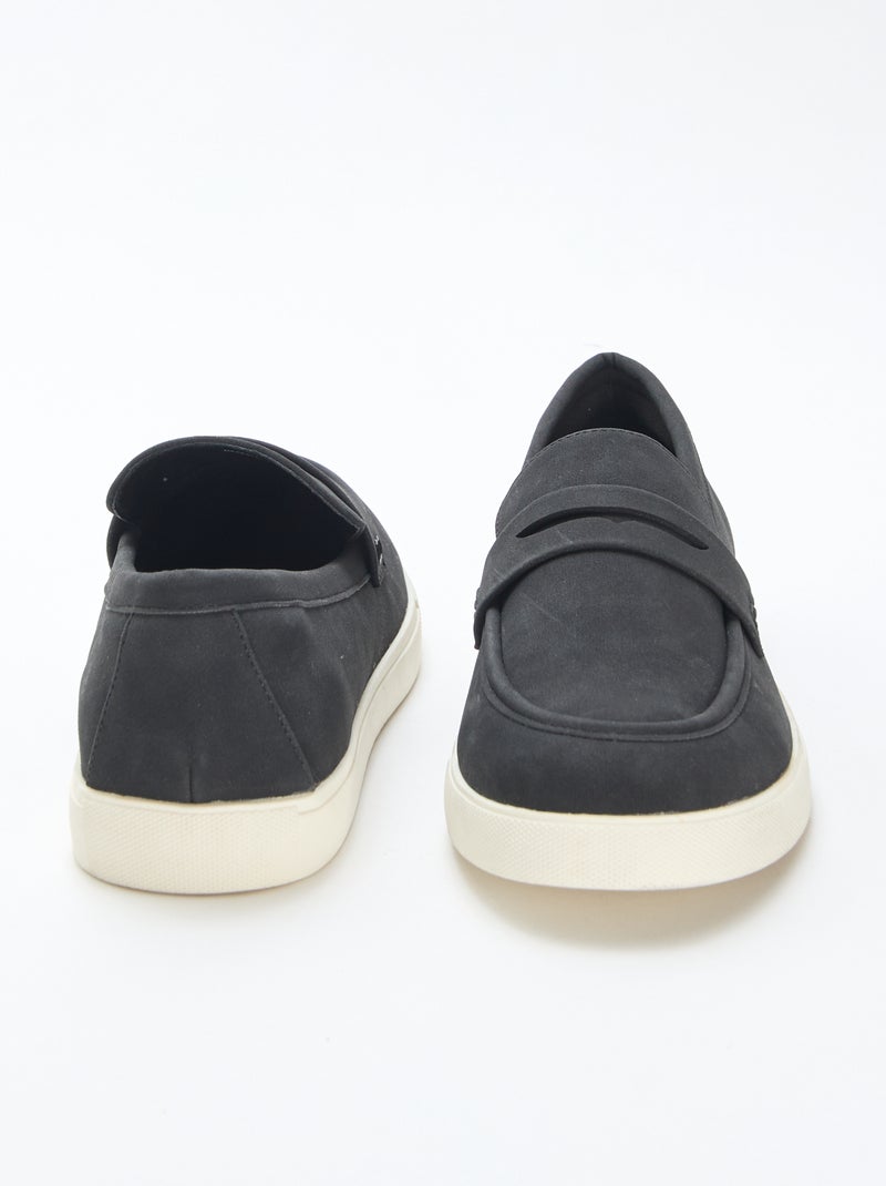 Mocasines de antelina Negro - Kiabi