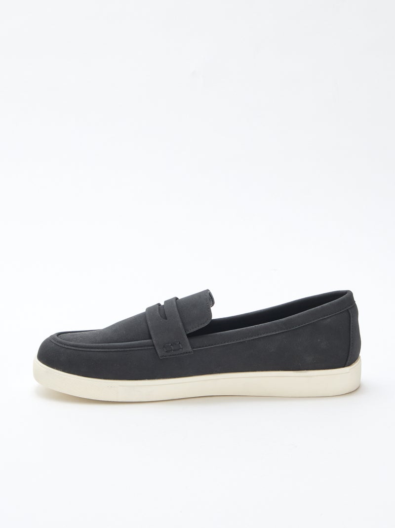 Mocasines de antelina Negro - Kiabi