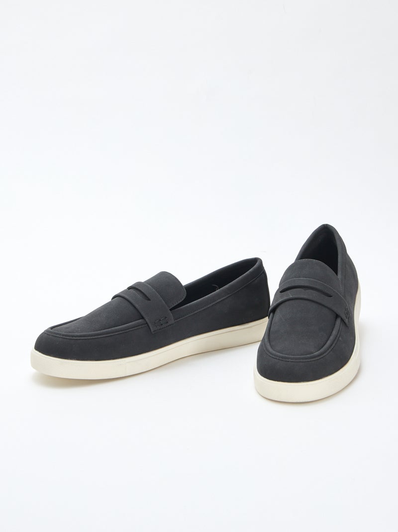 Mocasines de antelina Negro - Kiabi